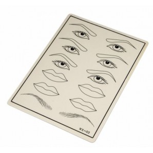 Practice skin for lips, eyes and brows