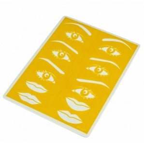 Practice skin for lips, eyes and eyebrows (yellow)